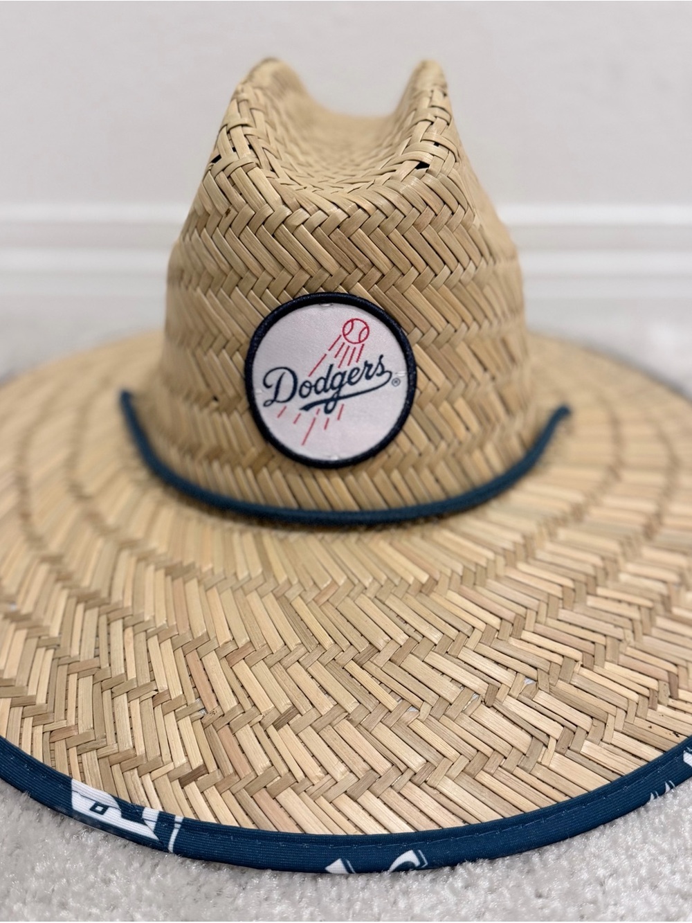 Dodgers Straw Sun Hat in Natural